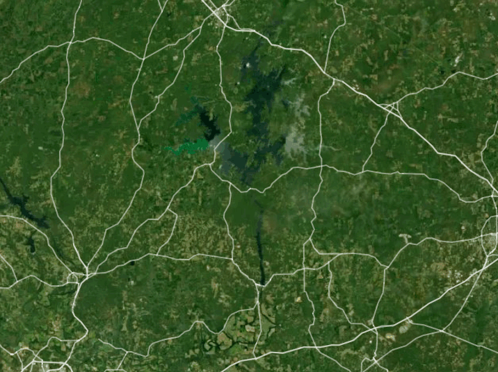 Map of Lake Martin with 1 gauge location.