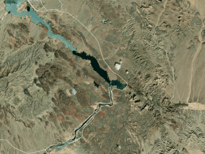 Map of Lake Havasu with 1 gauge location.