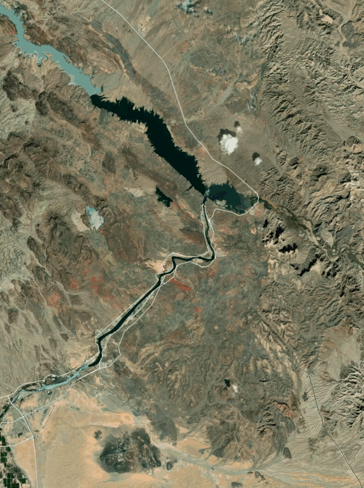 Map of Lake Havasu with 1 gauge location.