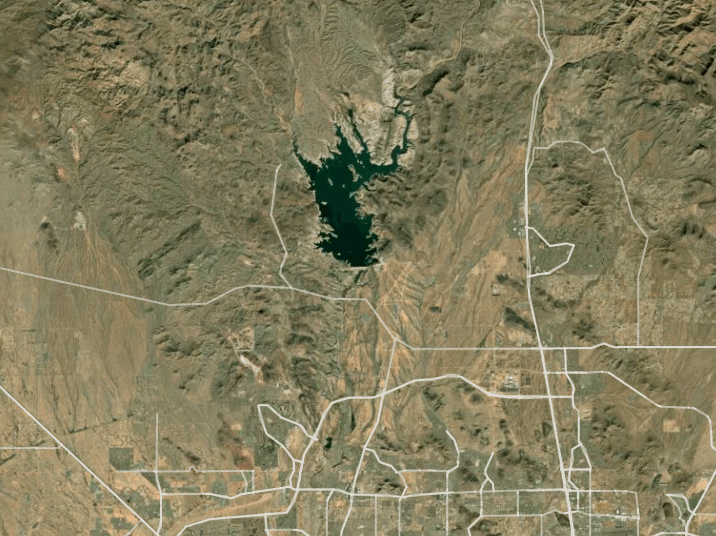 Map of Lake Pleasant with 1 gauge location.
