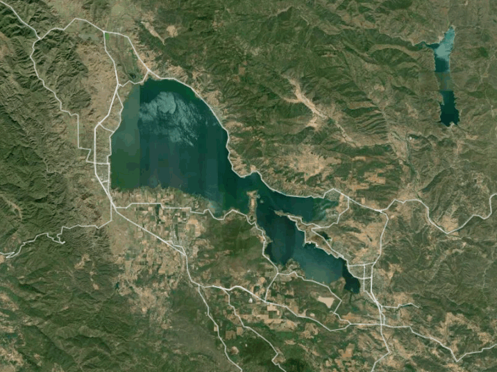 Map of Clear Lake with 1 gauge location.