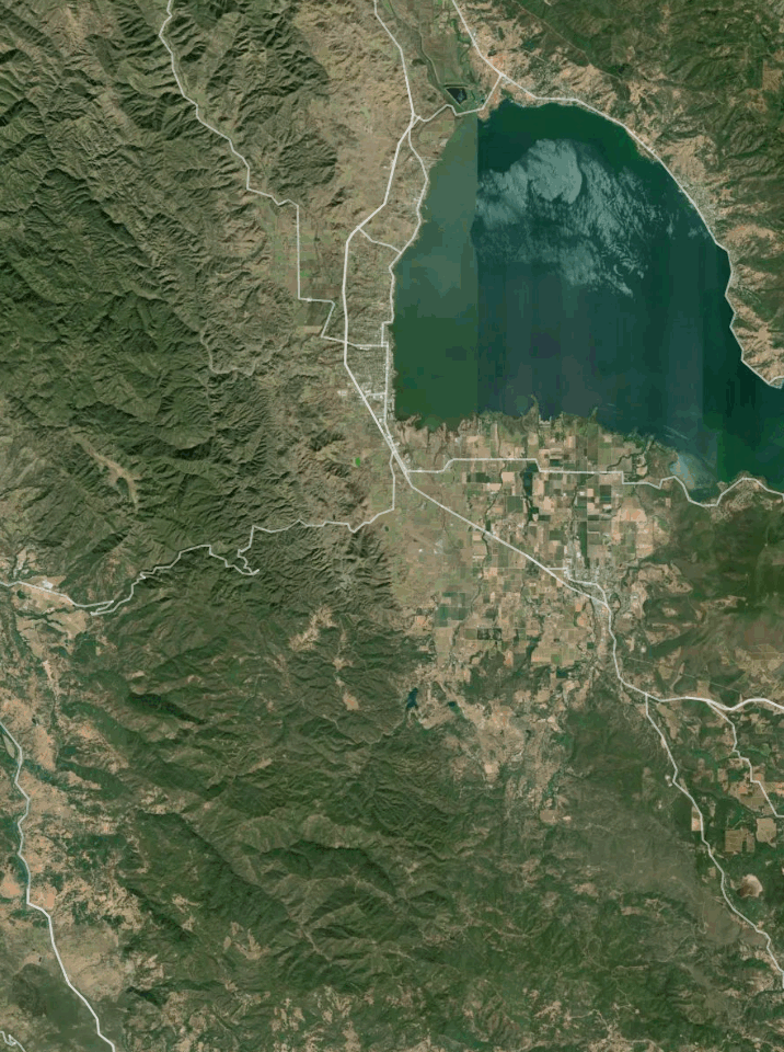 Map of Clear Lake with 1 gauge location.