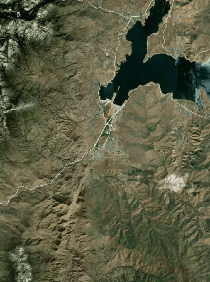 Map of Lake Isabella with 1 gauge location.