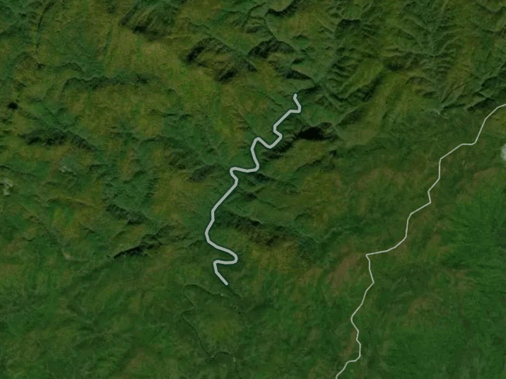 Map of Chattooga River Delayed Harvest with 1 gauge location.