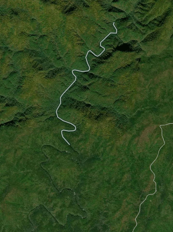 Map of Chattooga River Delayed Harvest with 1 gauge location.