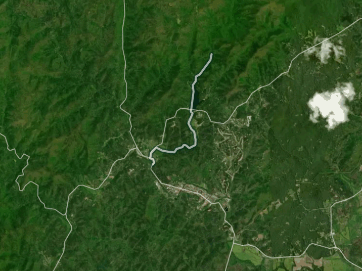 Map of Smith Creek Delayed Harvest with 1 gauge location.