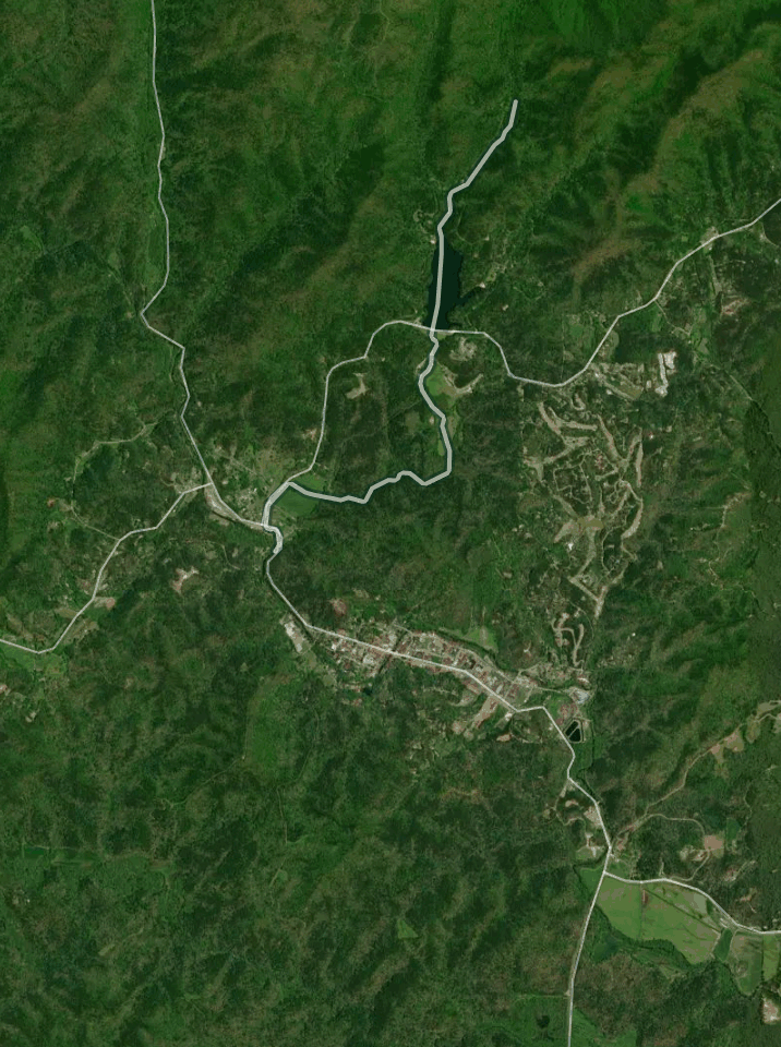 Map of Smith Creek Delayed Harvest with 1 gauge location.