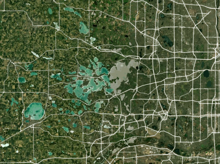 Map of Lake Minnetonka with 1 gauge location.