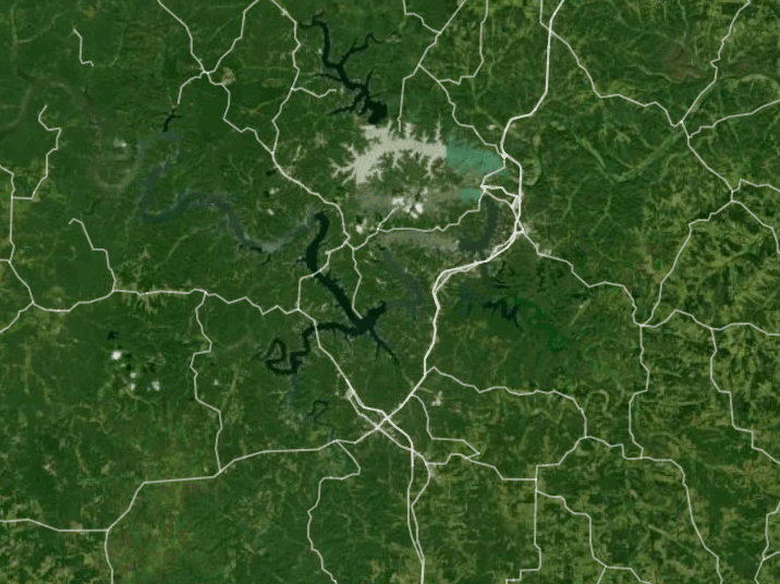 Map of Lake of the Ozarks with 1 gauge location.