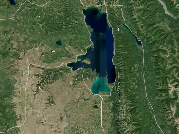 Map of Flathead Lake with 1 gauge location.