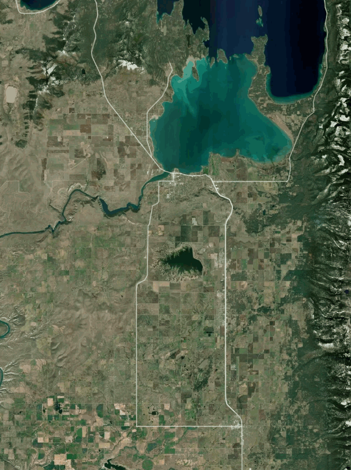 Map of Flathead Lake with 1 gauge location.