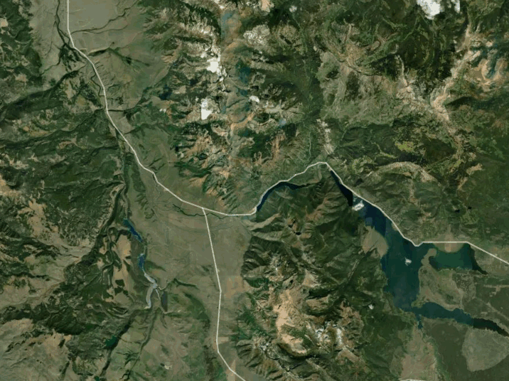 Map of Madison River with 1 gauge location.