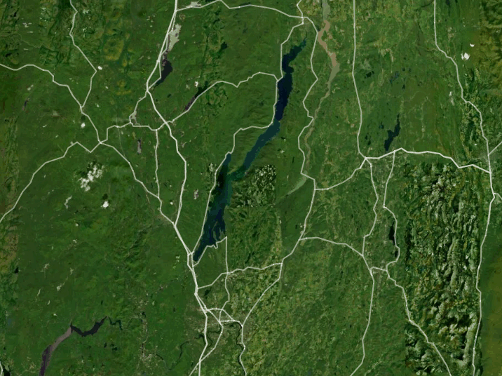Map of Lake George with 1 gauge location.