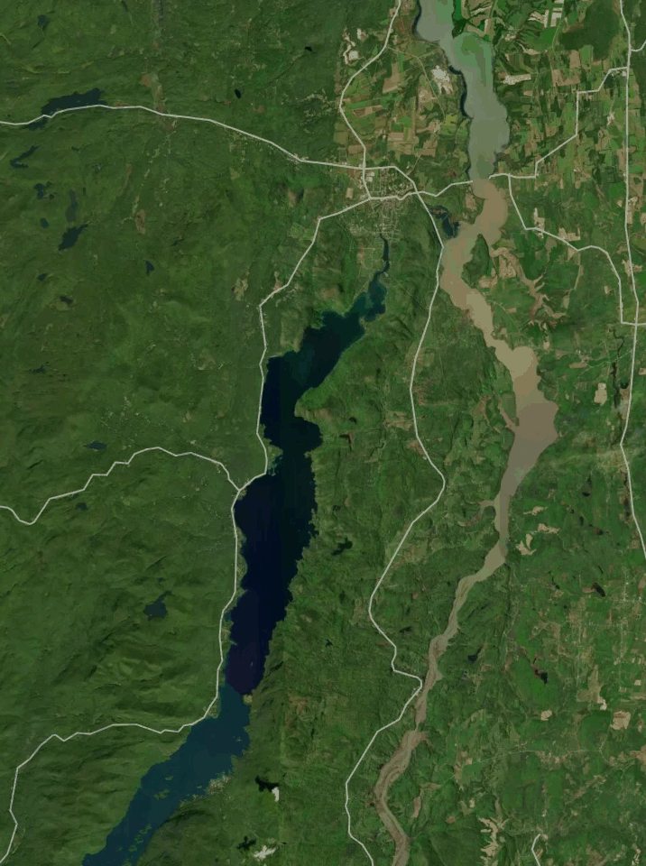 Map of Lake George with 1 gauge location.