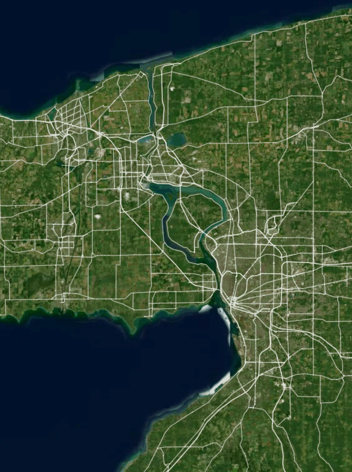 Map of Niagara River with 1 gauge location.