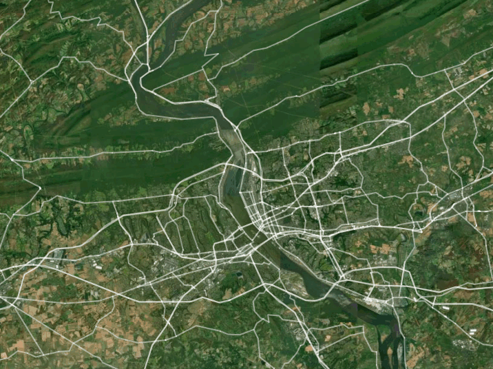 Map of Susquehanna River with 1 gauge location.