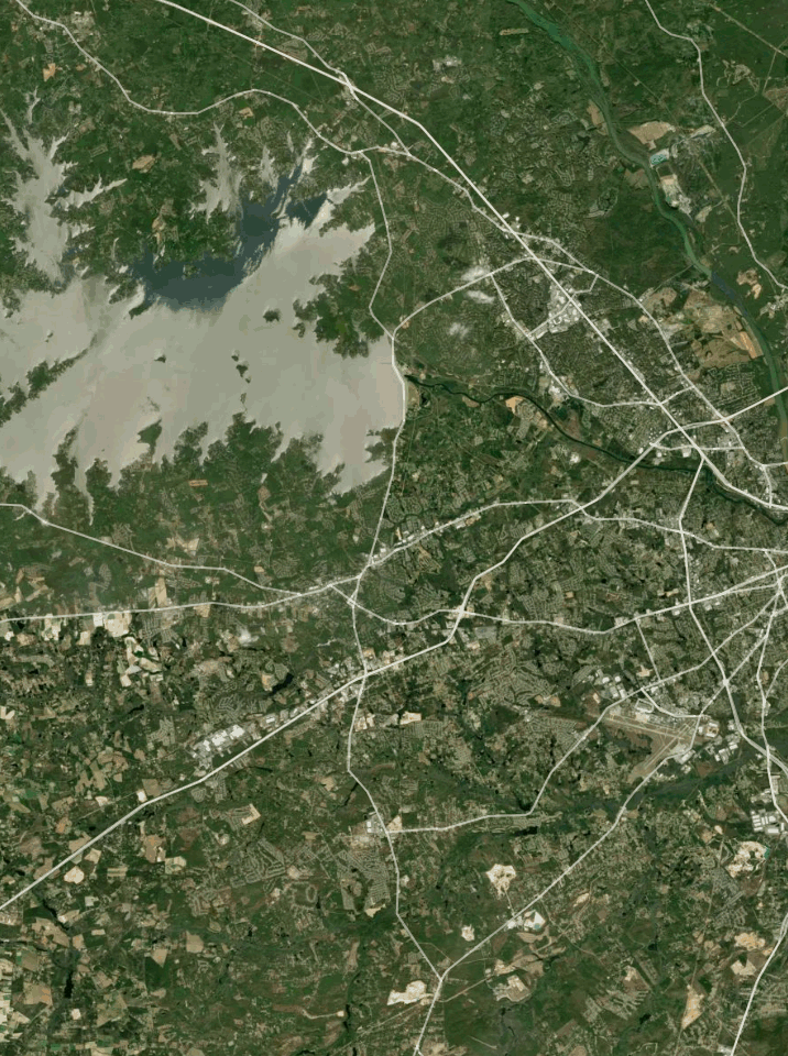Map of Lake Murray with 1 gauge location.