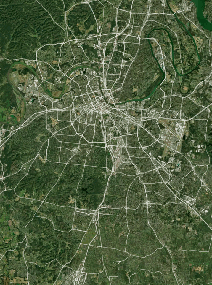 Map of Cumberland River with 1 gauge location.