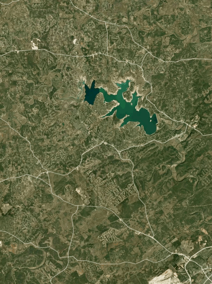 Map of Canyon Lake with 1 gauge location.