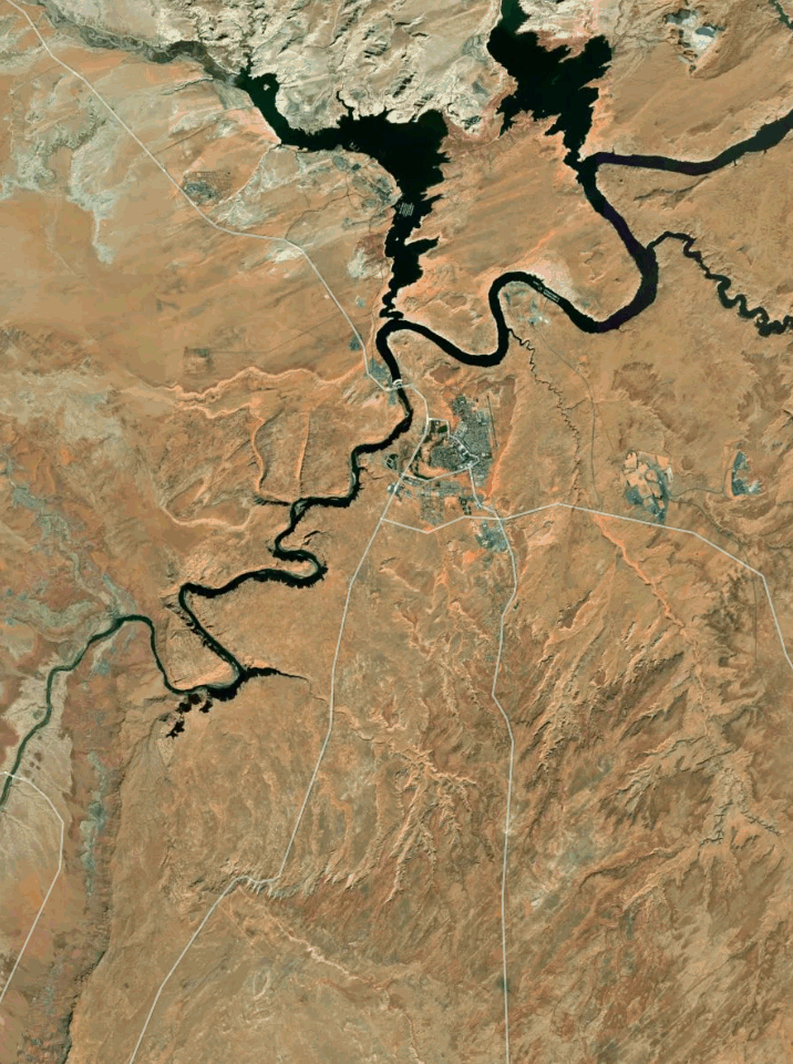 Map of Lake Powell with 1 gauge location.