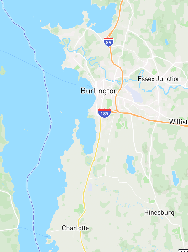 Map of Lake Champlain with 1 gauge location.